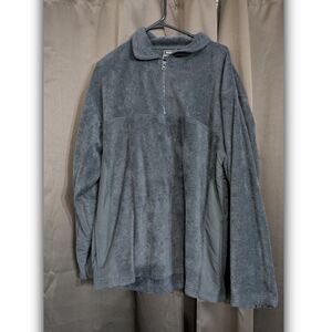 Highland Outfitters Men's Black Pullover Sweatshirt Jacket Zip Neck Pockets L